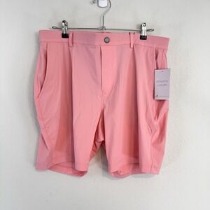 Redvanly GLYDINGnylon 4-Way Stretch Golf Shorts Pink Men's XL Country Club